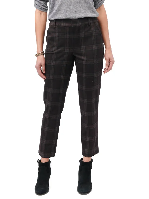 class tie pants -Toffee High Rise Ponte Trouser In Black