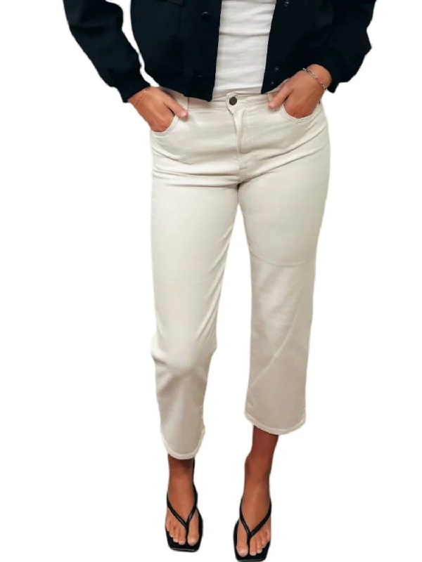 help crew pants -Tracey High Rise Cropped Straight Pants In Ivory