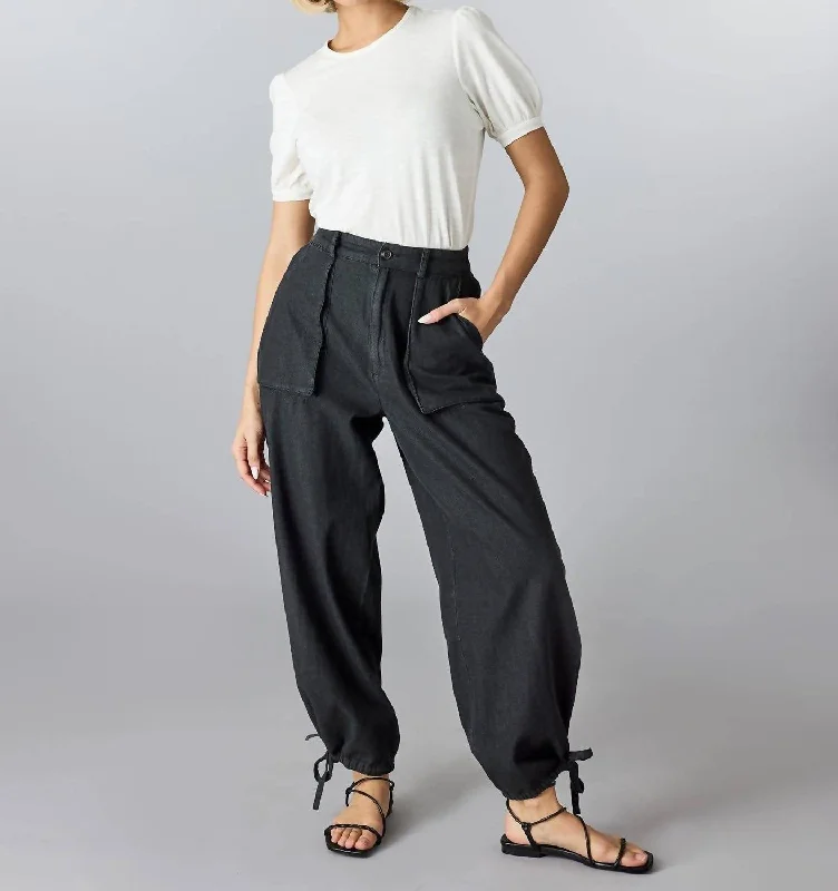 kin shot pants -Trinity Pants In Washed Black