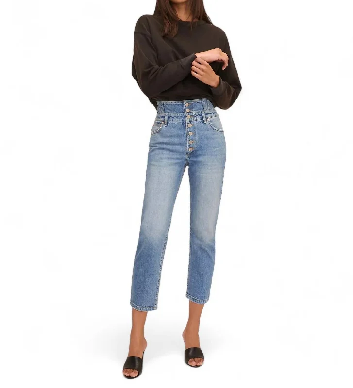 light denim pants -Turner Ii High Waist Jean In Indigo Medium Stone Wash