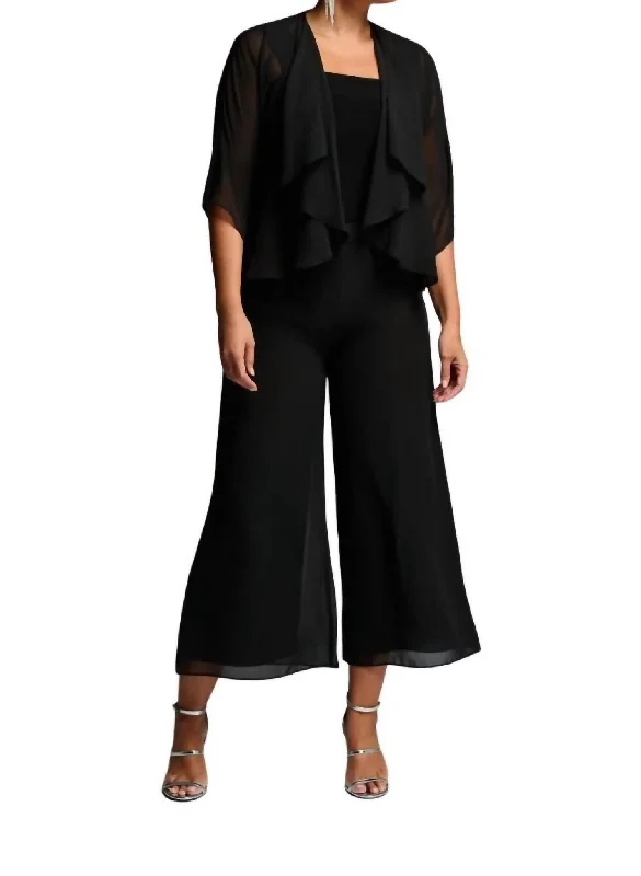 alum pride pants -Wide Leg Flowy Pant In Black