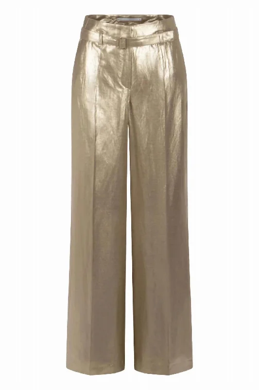 gym flex pants -Women's Anais Pants In Gold