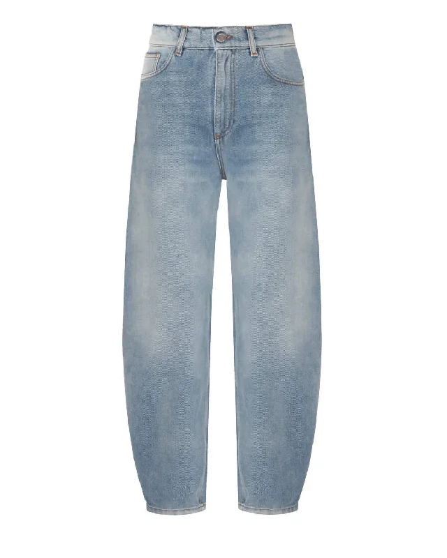 pure tone pants -Women's Barrel Jeans In Hyperwashed