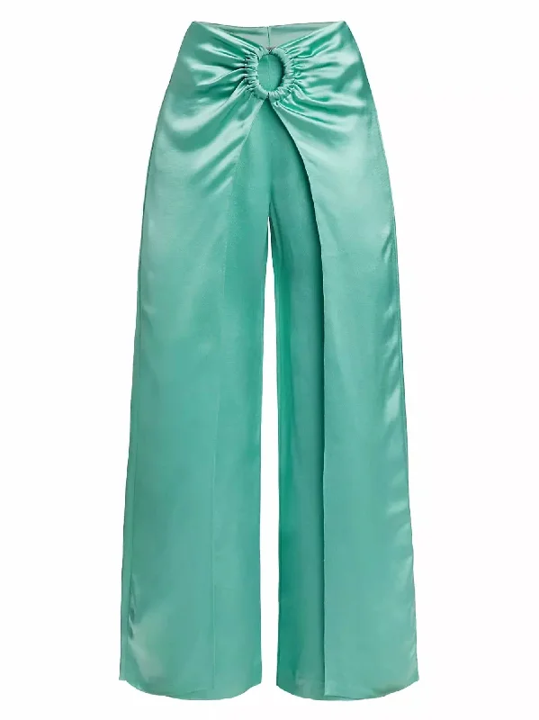 active fit pants -Women's Belma Wide Leg Pants In Aqua