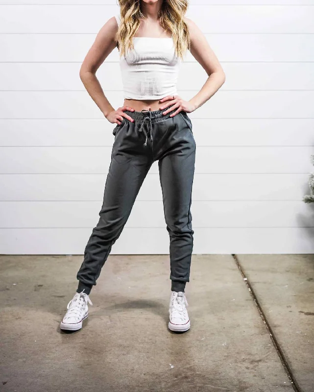 bride fun pants -Women's Joggers In Charcoal